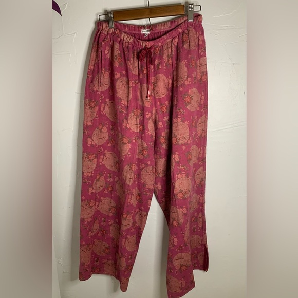 subtle tones Pants - Linen Magenta Wideleg Cottagecore Pants by Subtle Tones